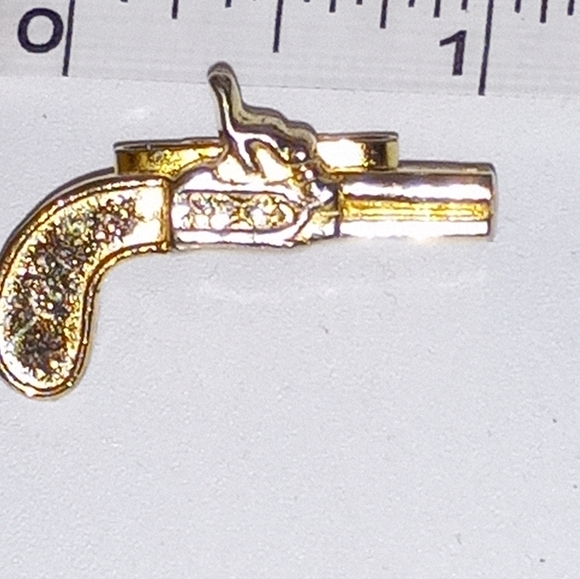 Goldtoned fashion jewelery pistol - Picture 1 of 2